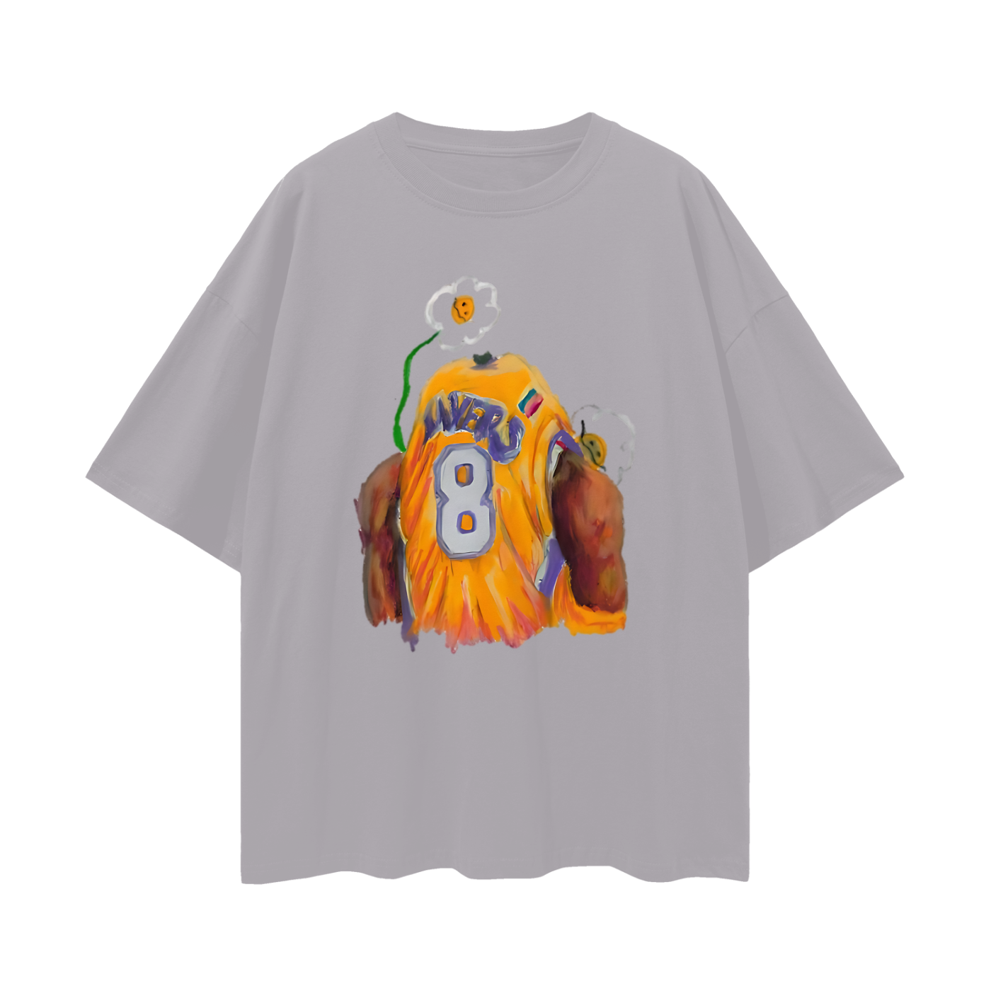 Kobe Bryant Painting 90s Y2K Vintage Like Graphic Oversized T Shirt