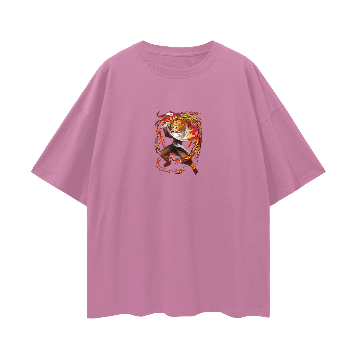 Vintage/Y2K Demon Flamehashira Slayer Anime Oversized T Shirt