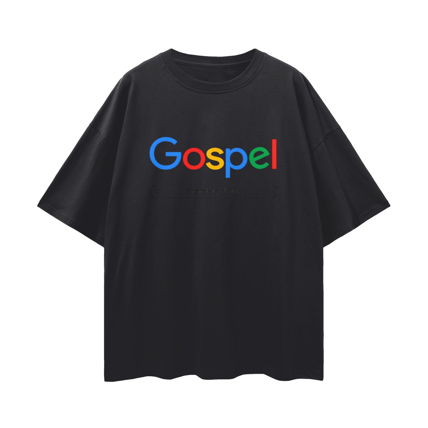 Religious Gospel Google Like Y2K Vintage Like Graphic Oversized T Shirt
