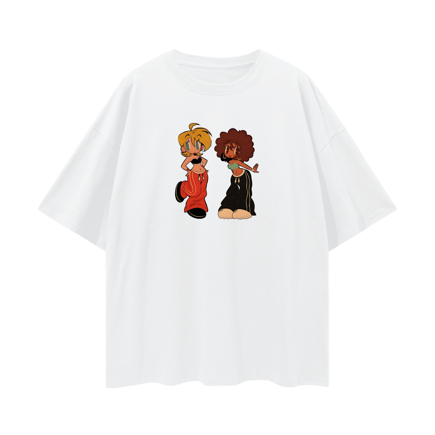 Vintage Like Girls Mary & Judy Graphic Oversized T Shirt