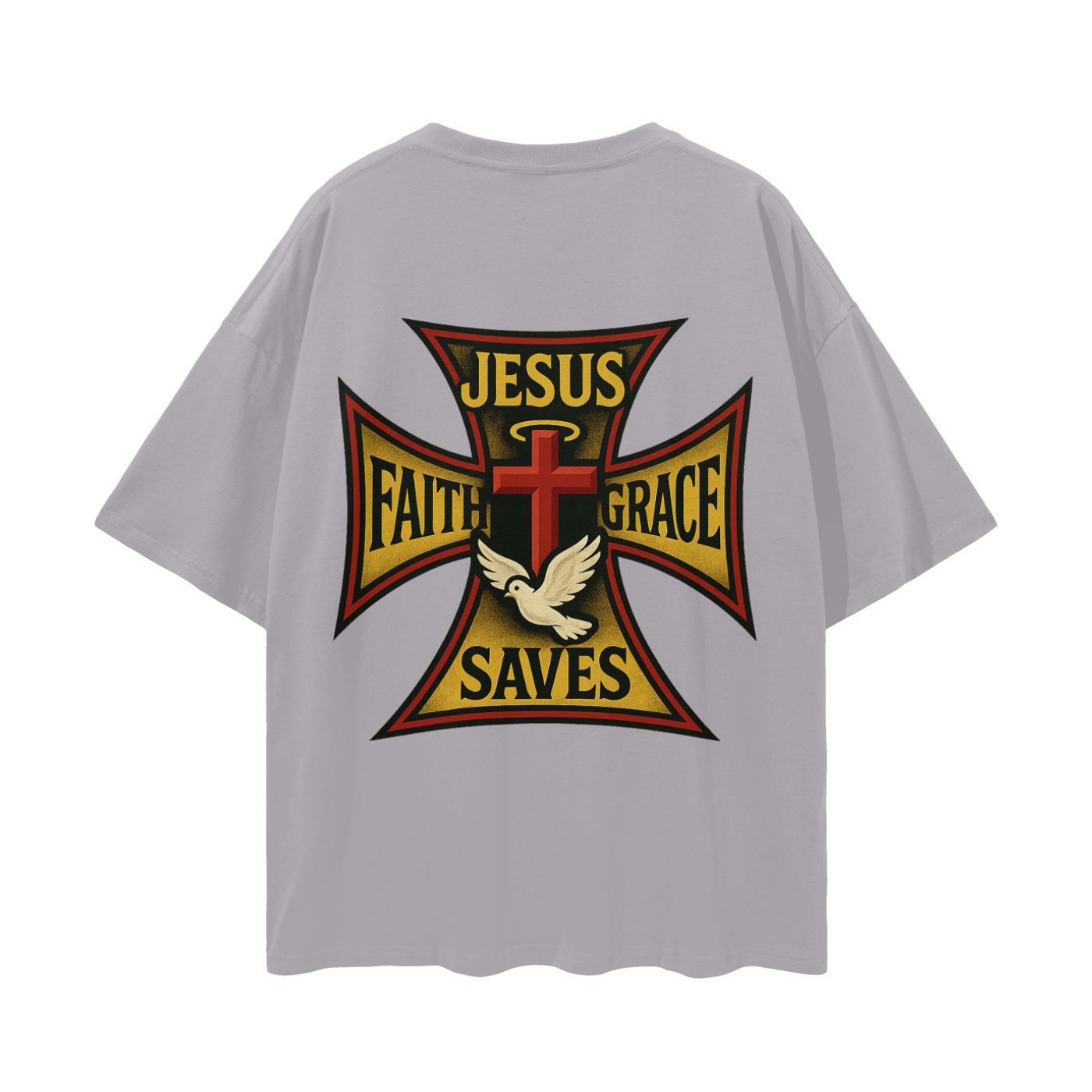 Religious Jesus Saves West Coast Choppers Like Graphic Oversized T Shirt