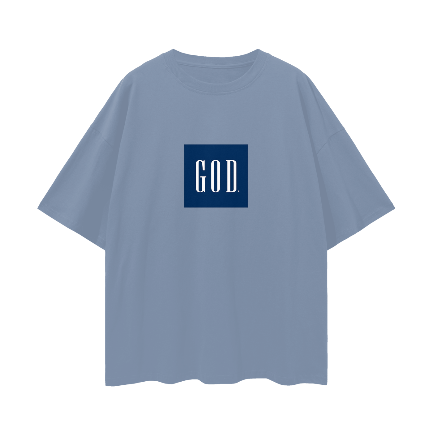 Religious God Box Logo Gap Like Graphic Oversized T Shirt