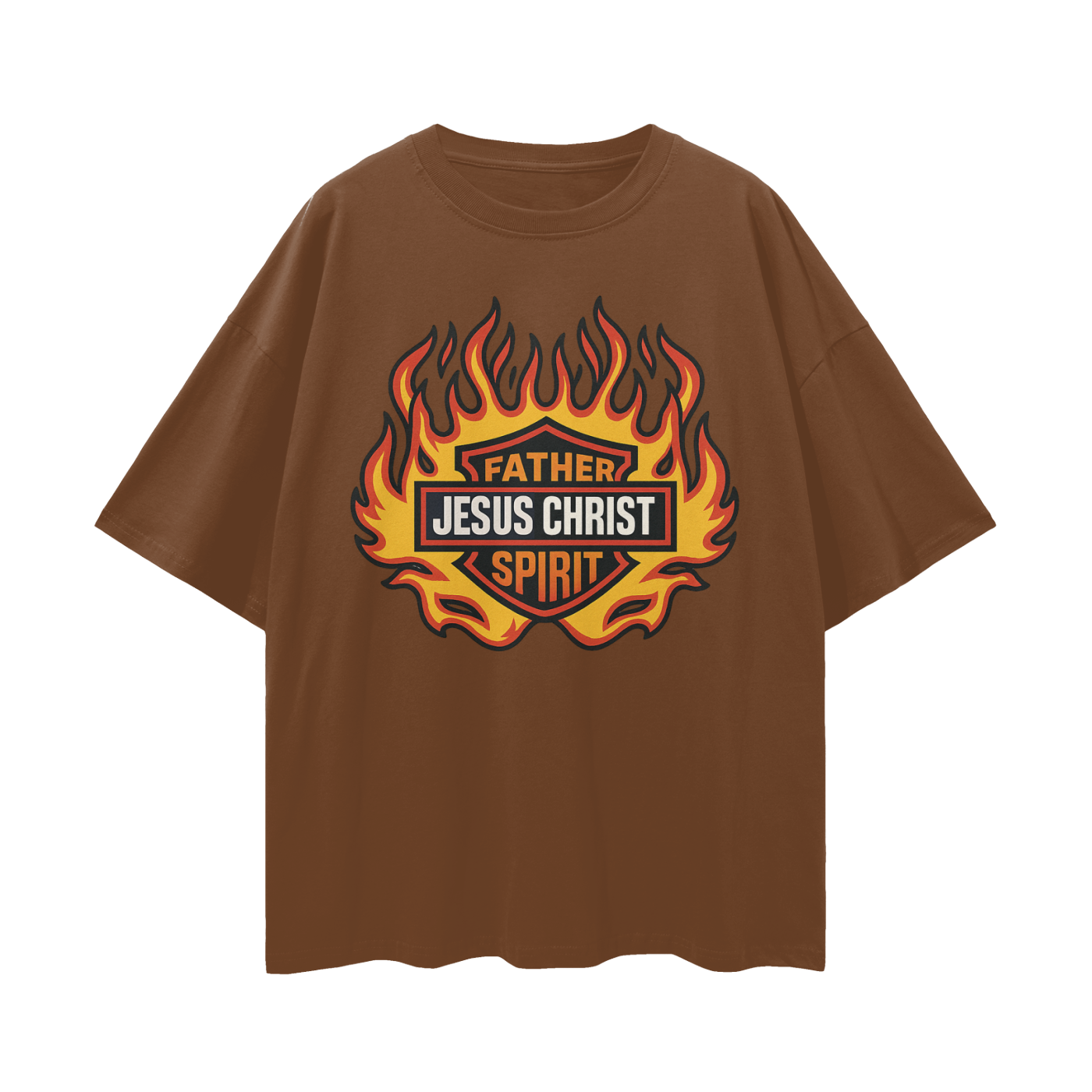 Religious Jesus Harley Davidson Y2K Vintage Like Graphic Oversized T Shirt