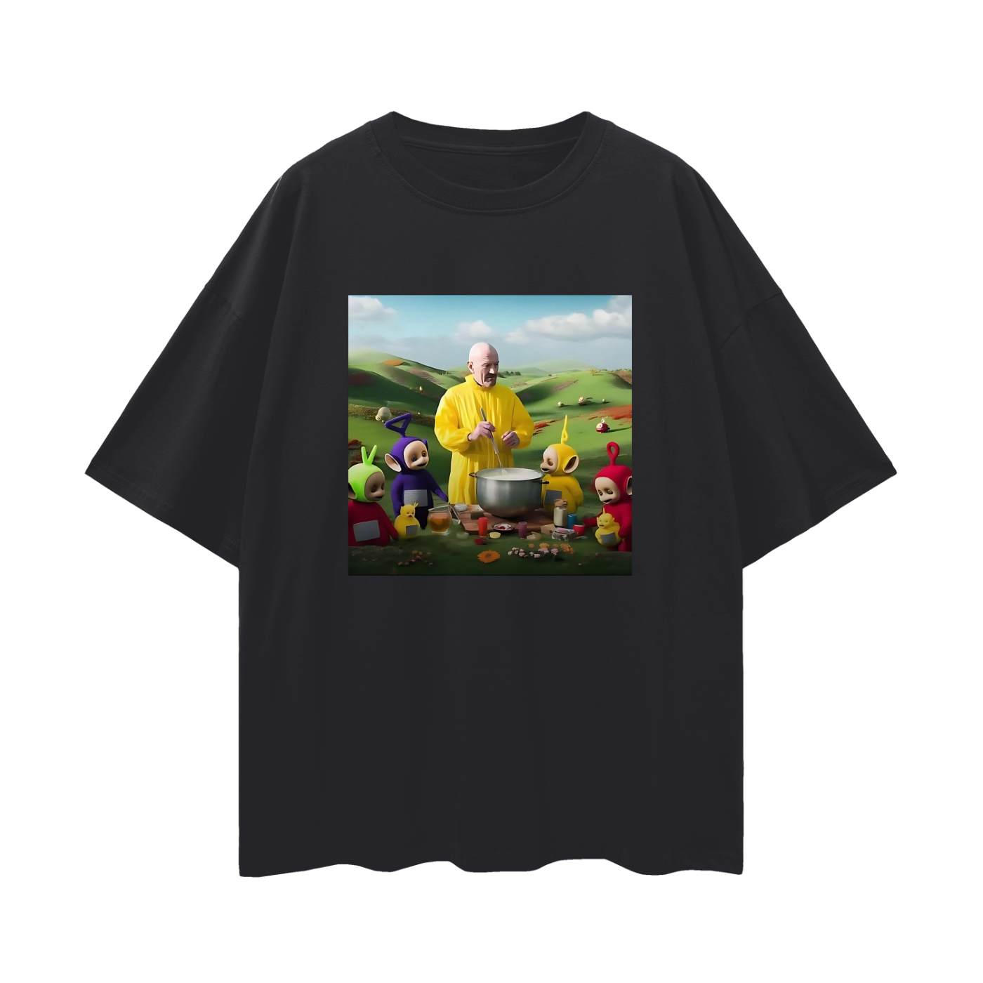 Funny Walter White Teletubbies Breaking Bad Graphic Oversized T Shirt