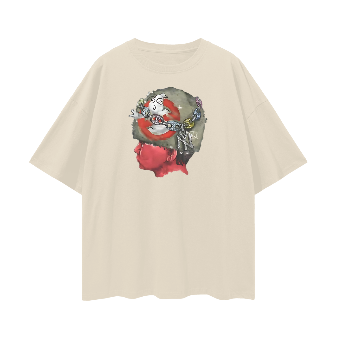 Vintage Like Peace Soldier War Helmet Graphic Oversized T Shirt