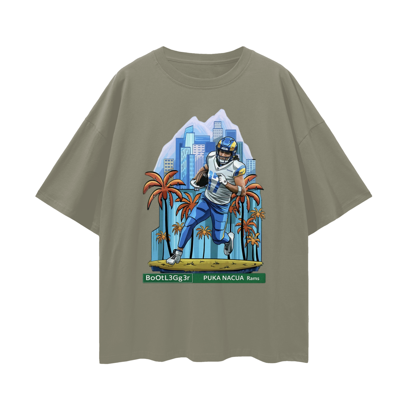 Vintage/Y2K Rams Puka Nacua Downtown Rookie Oversized T Shirt