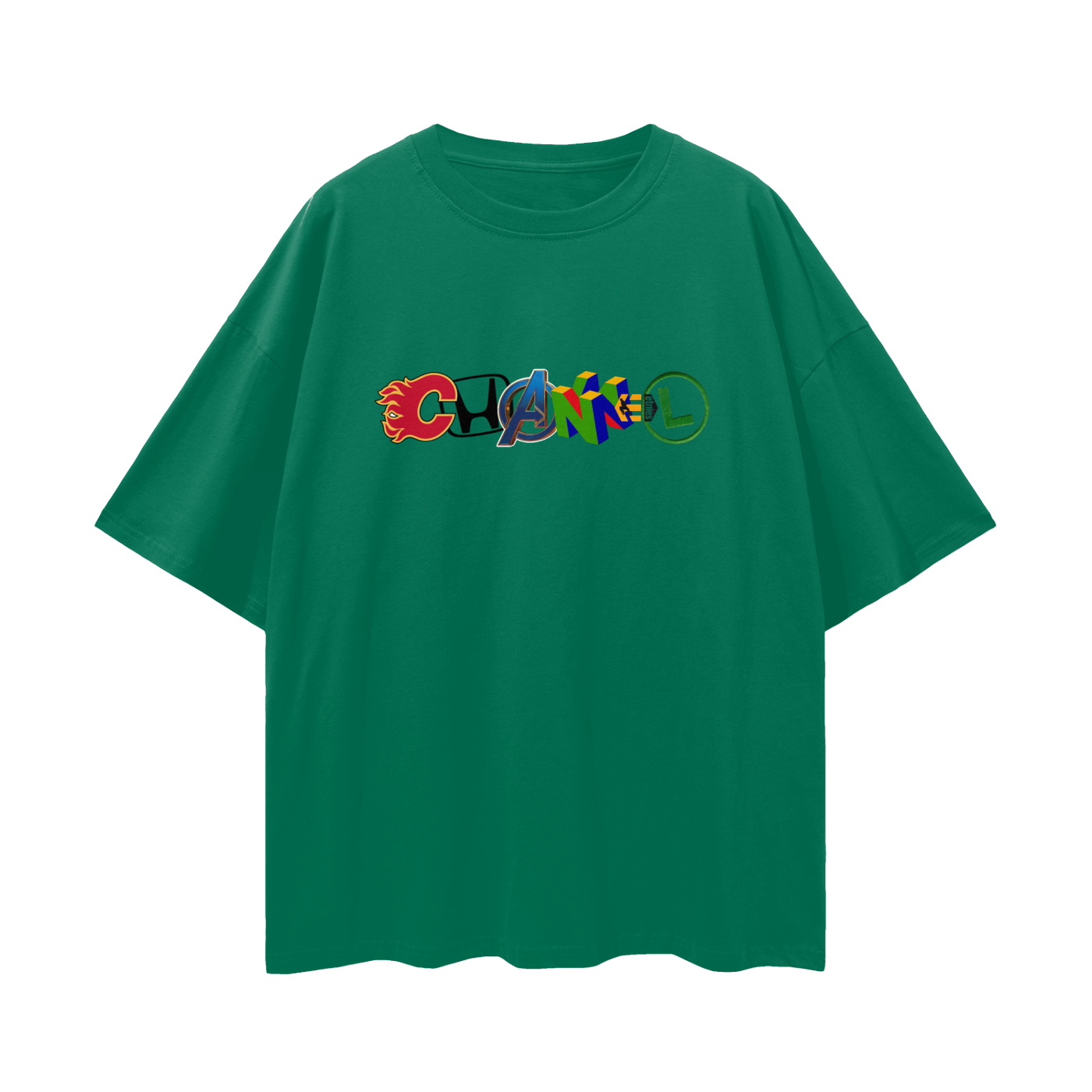 Chanel Logo 90s Vintage Like Graphic Oversized T Shirt