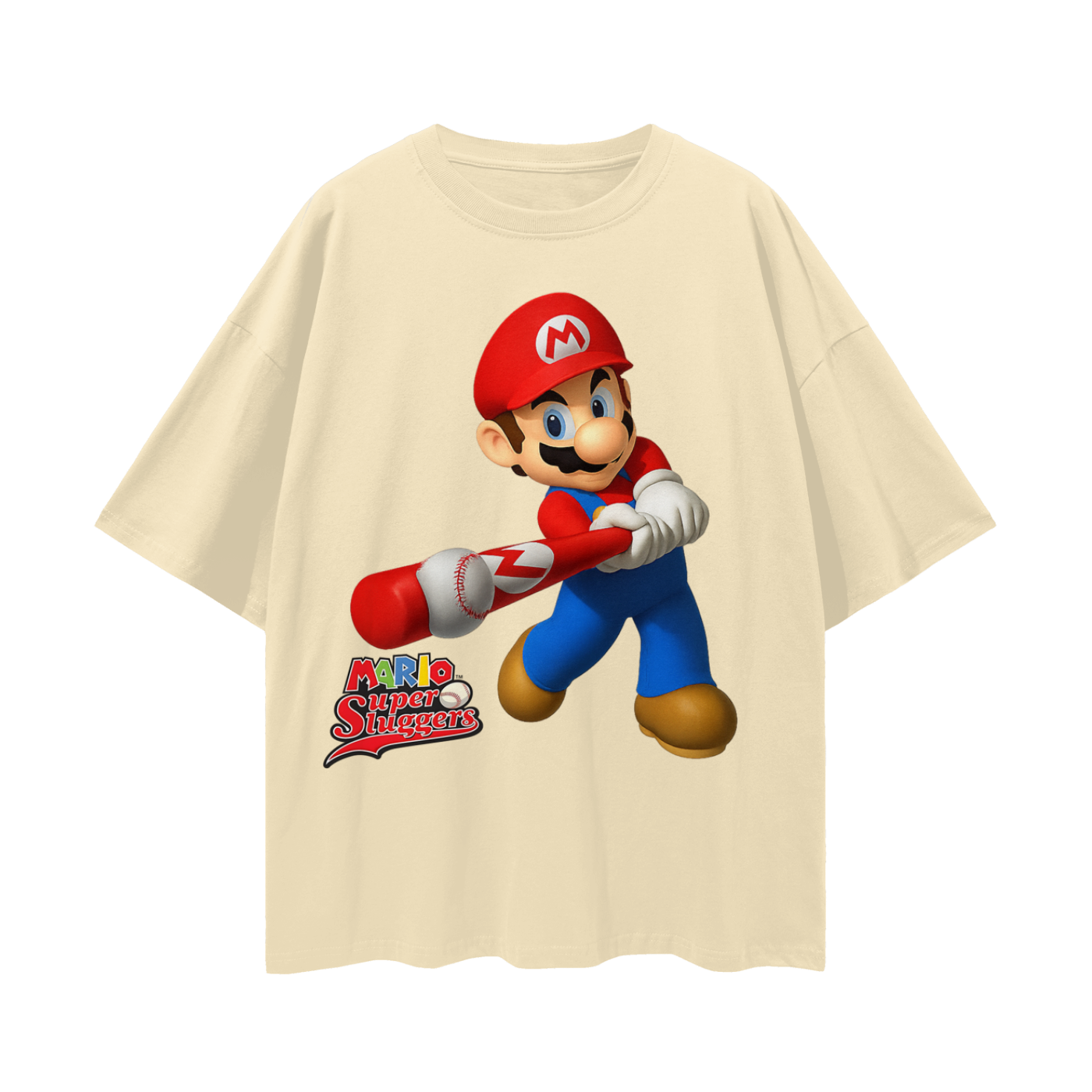 Vintage/Y2K Mario Super Sluggers Game Graphic T Shirt