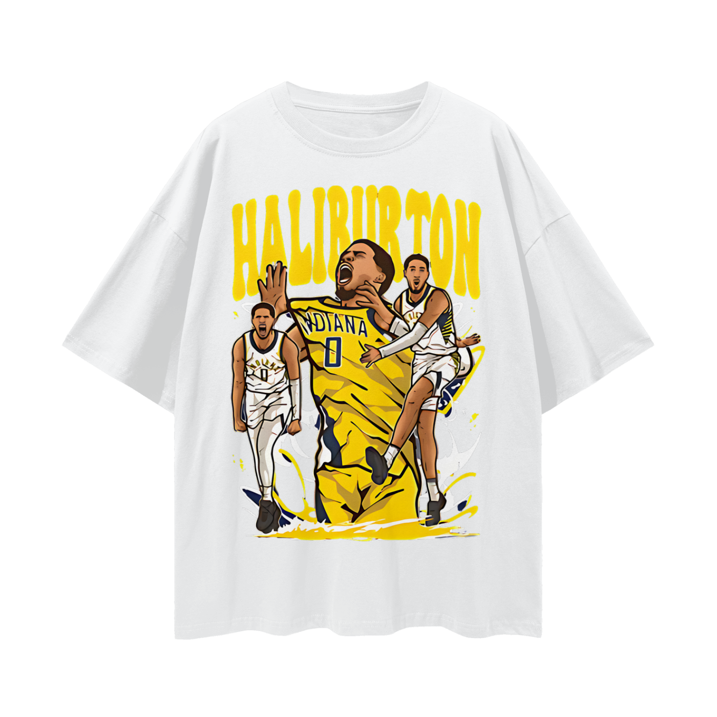 Tyrese Haliburton Pacers 90s Y2K Vintage Like Graphic Oversized T Shirt