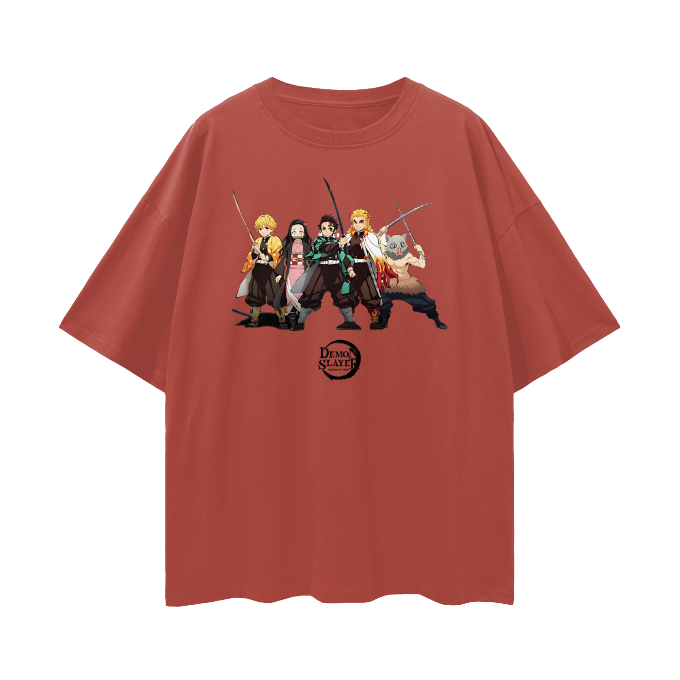 Vintage/Y2K Demon Slayer Anime All Characters Oversized T Shirt