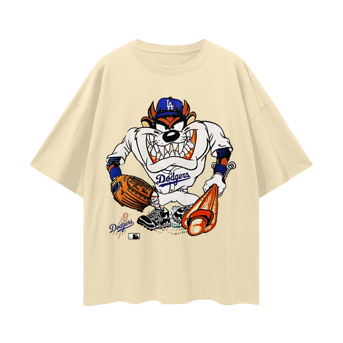 Tasmanian Devil LA Dodgers 90s Y2K Vintage Like Graphic Oversized T Shirt