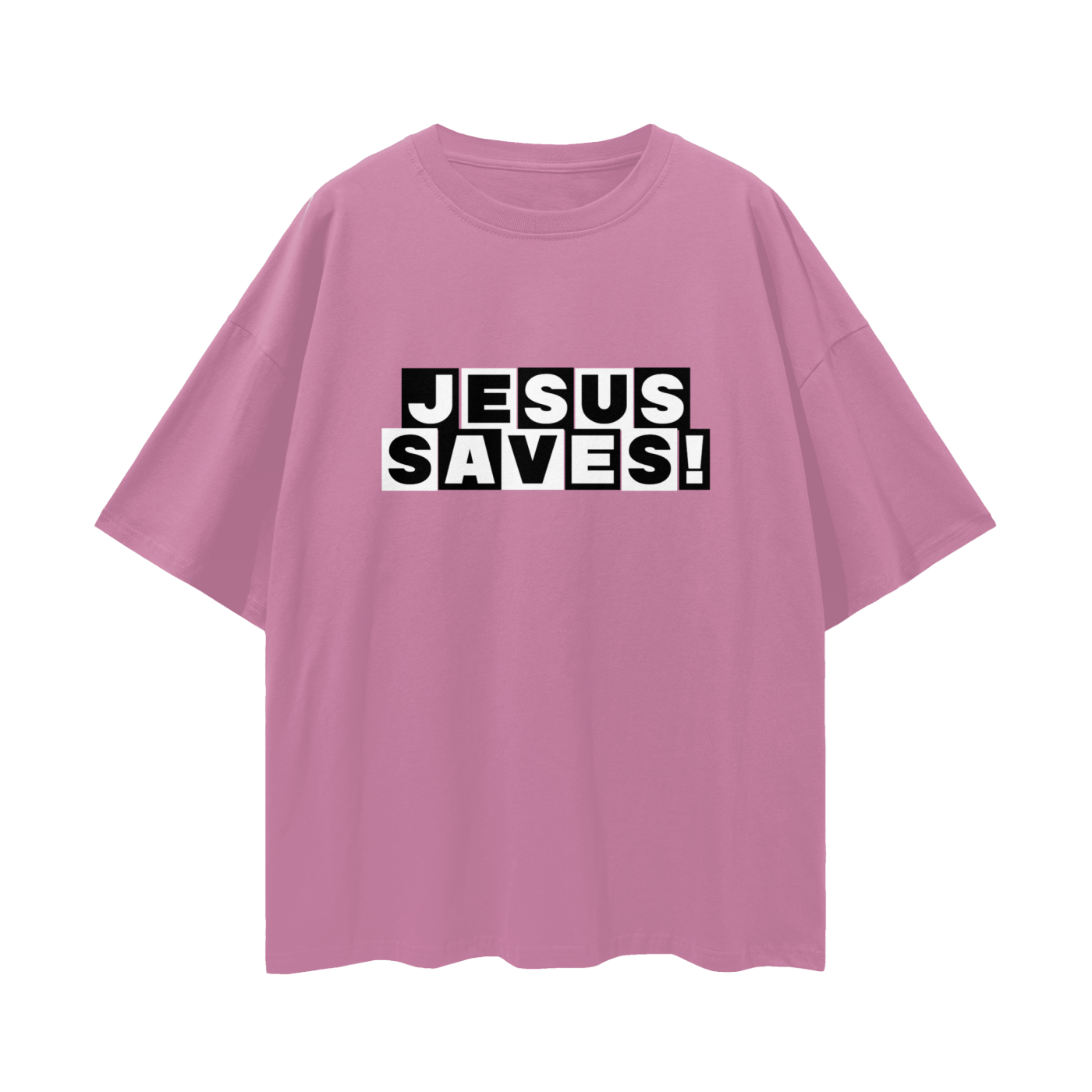 Religious Jesus Saves Cartoon Network Like Graphic Oversized T Shirt
