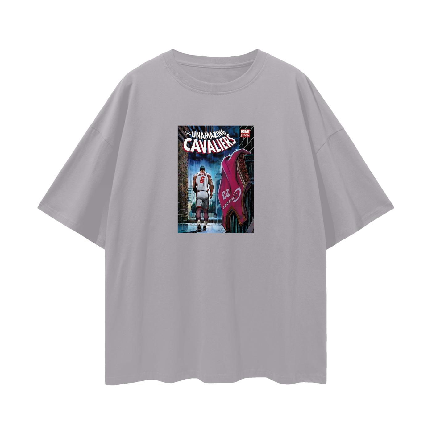 Lebron James Marvel Comic Cavaliers 90s Vintage Like Graphic Oversized T Shirt