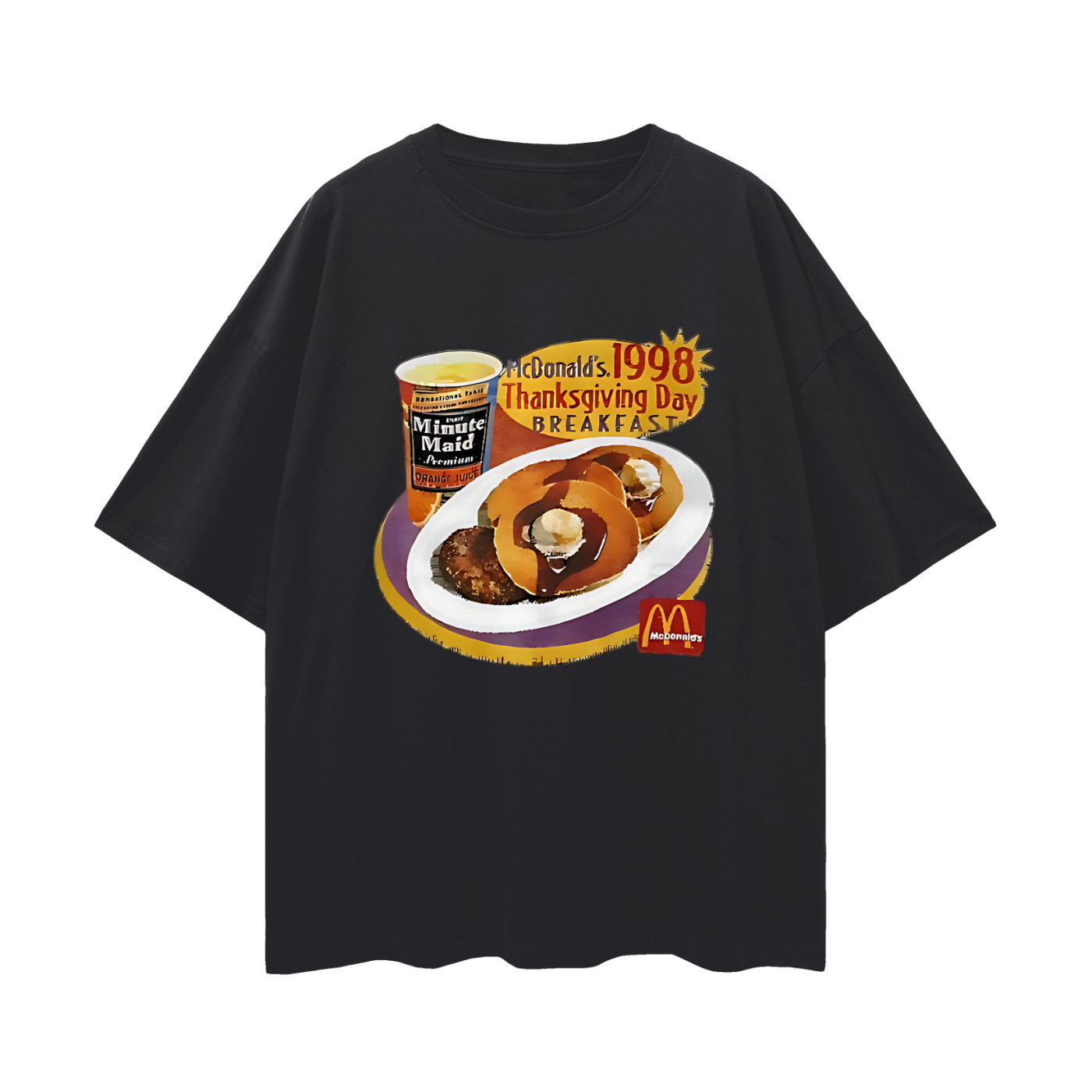 McDonalds 1998 Breakfast Deal Graphic Oversized T Shirt