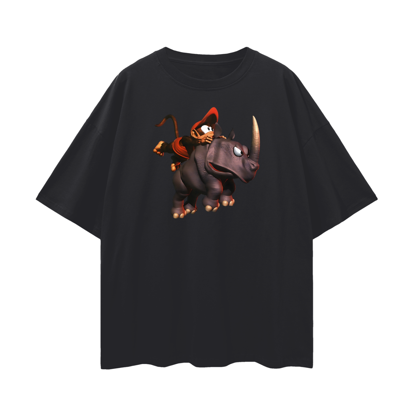Vintage Like Donkey Kong Diddy Kong Rhino Oversized T Shirt