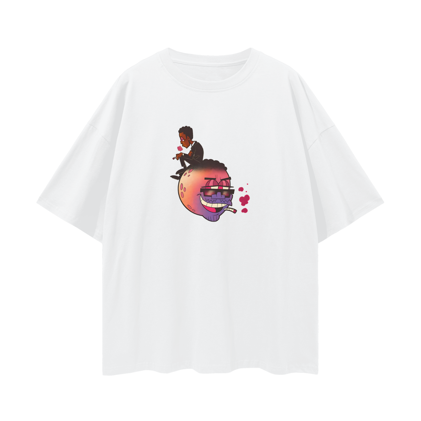 Vintage Like Kid Cudi Cartoon Graphic Oversized T Shirt