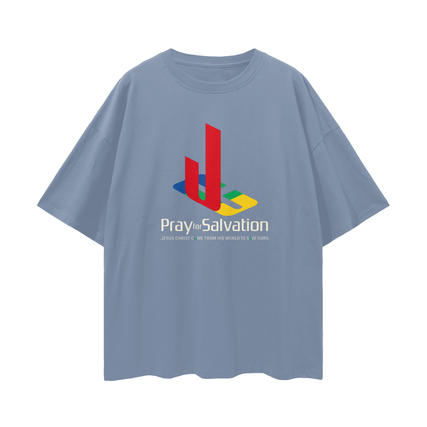 Religious Pray For Salvation Jesus Christ Graphic Oversized T Shirt