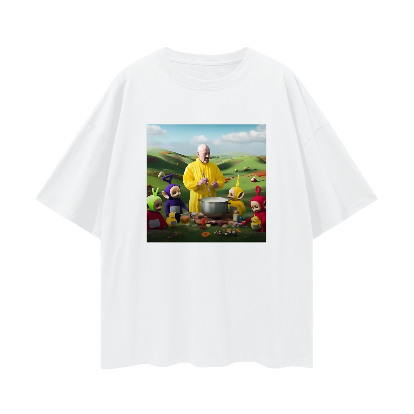 Funny Walter White Teletubbies Breaking Bad Graphic Oversized T Shirt
