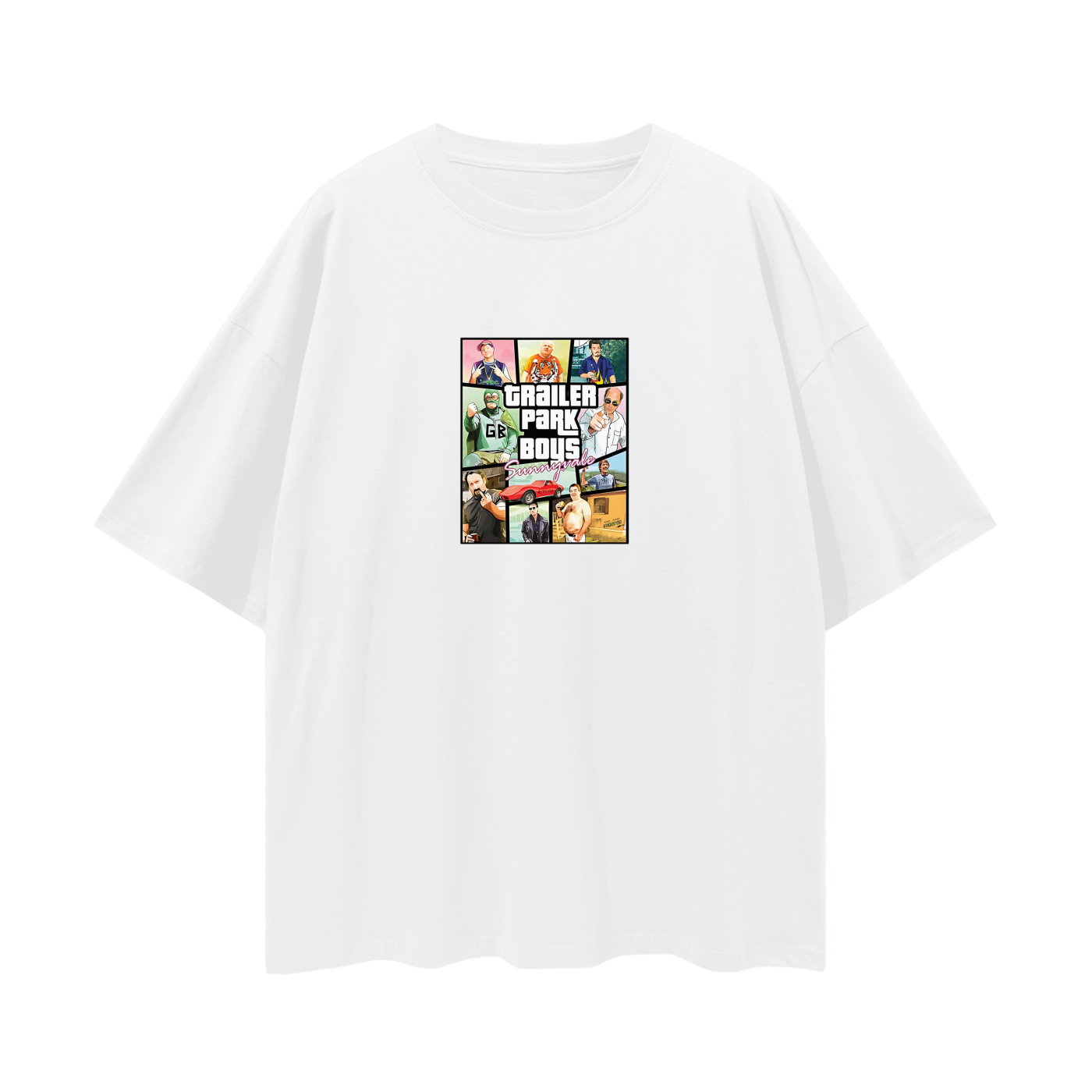 Vintage Like GTA Trailer Park Boys Funny Y2K Graphic Oversized T Shirt