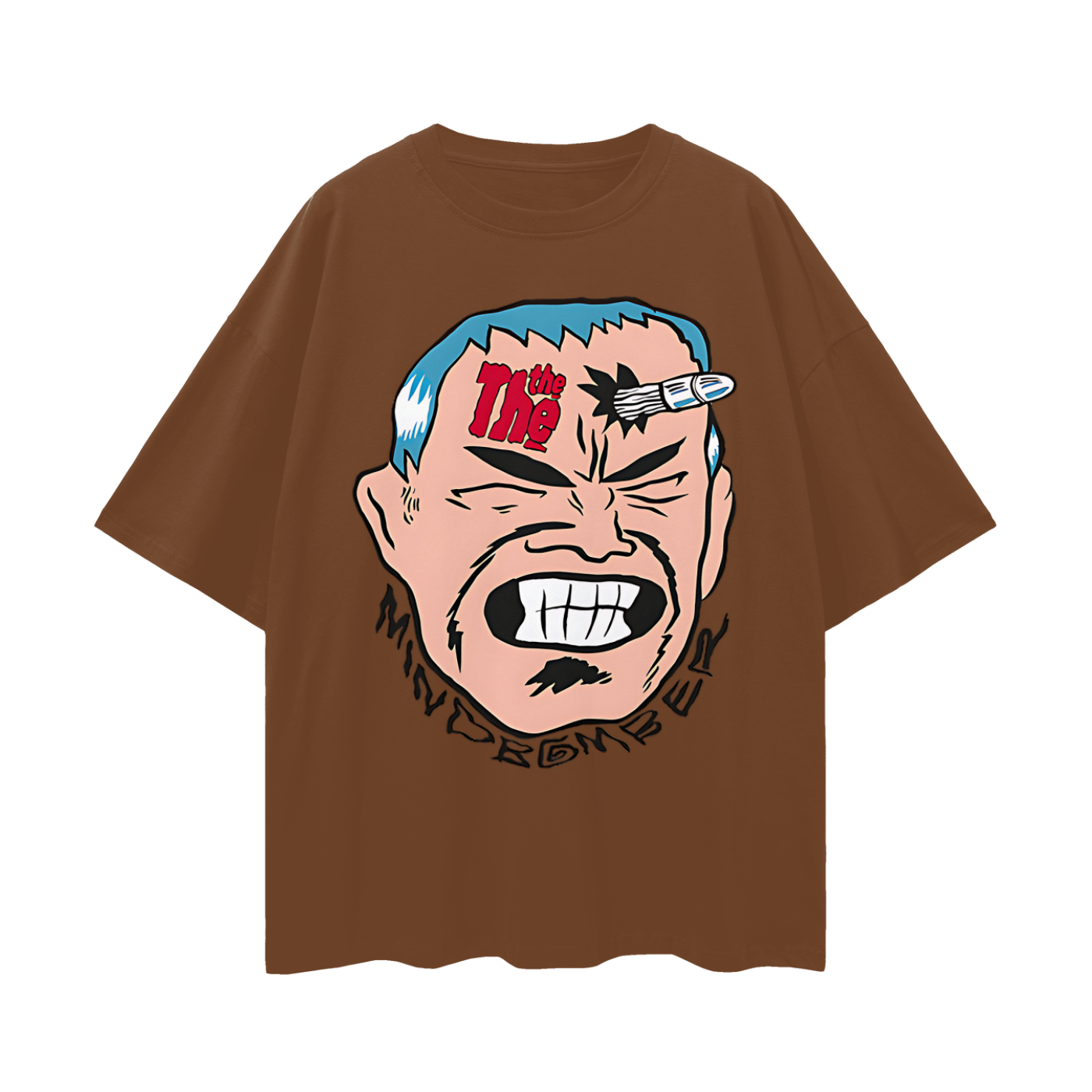 Vintage Like 80s Mind Bomber Graphic Oversized T Shirt