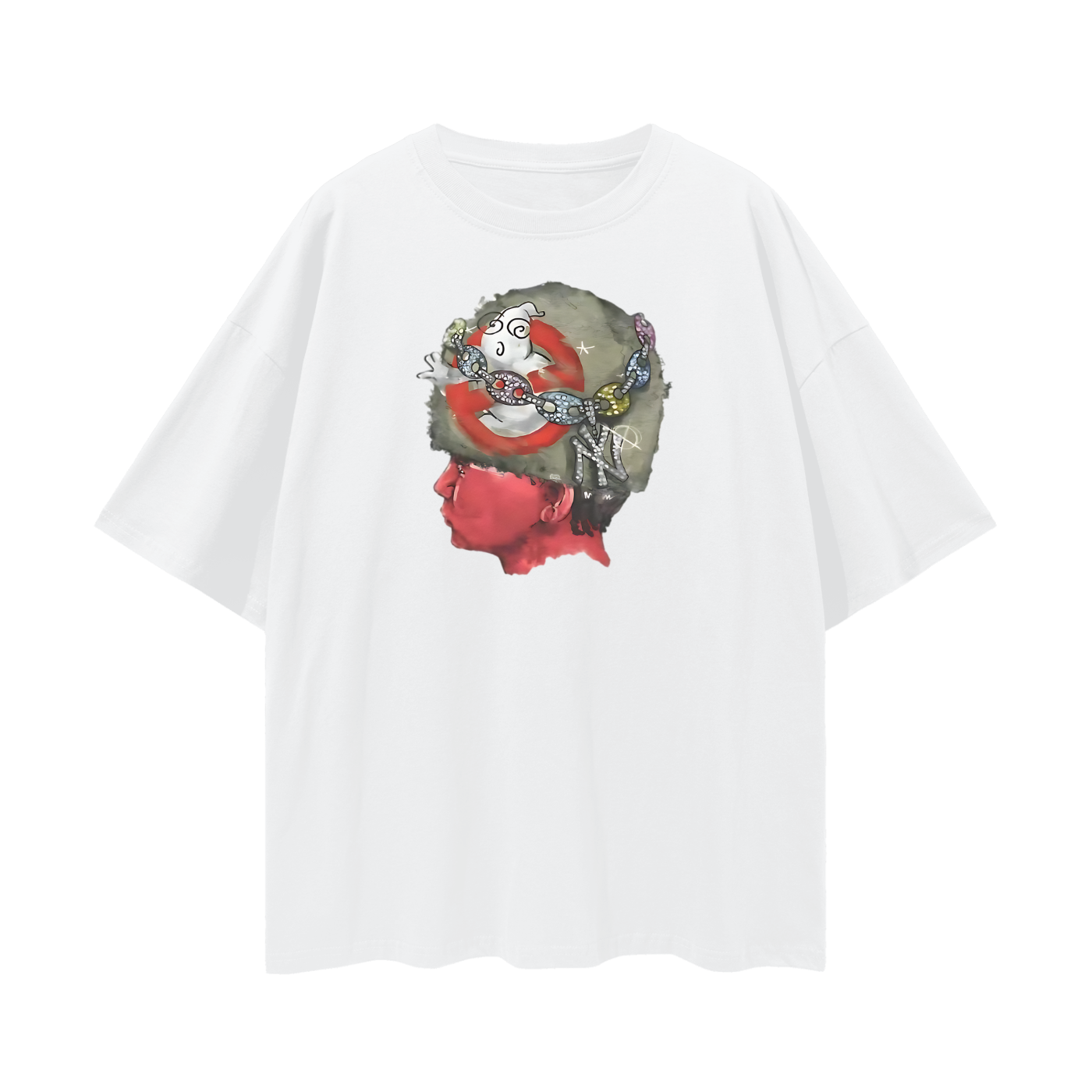 Vintage Like Peace Soldier War Helmet Graphic Oversized T Shirt