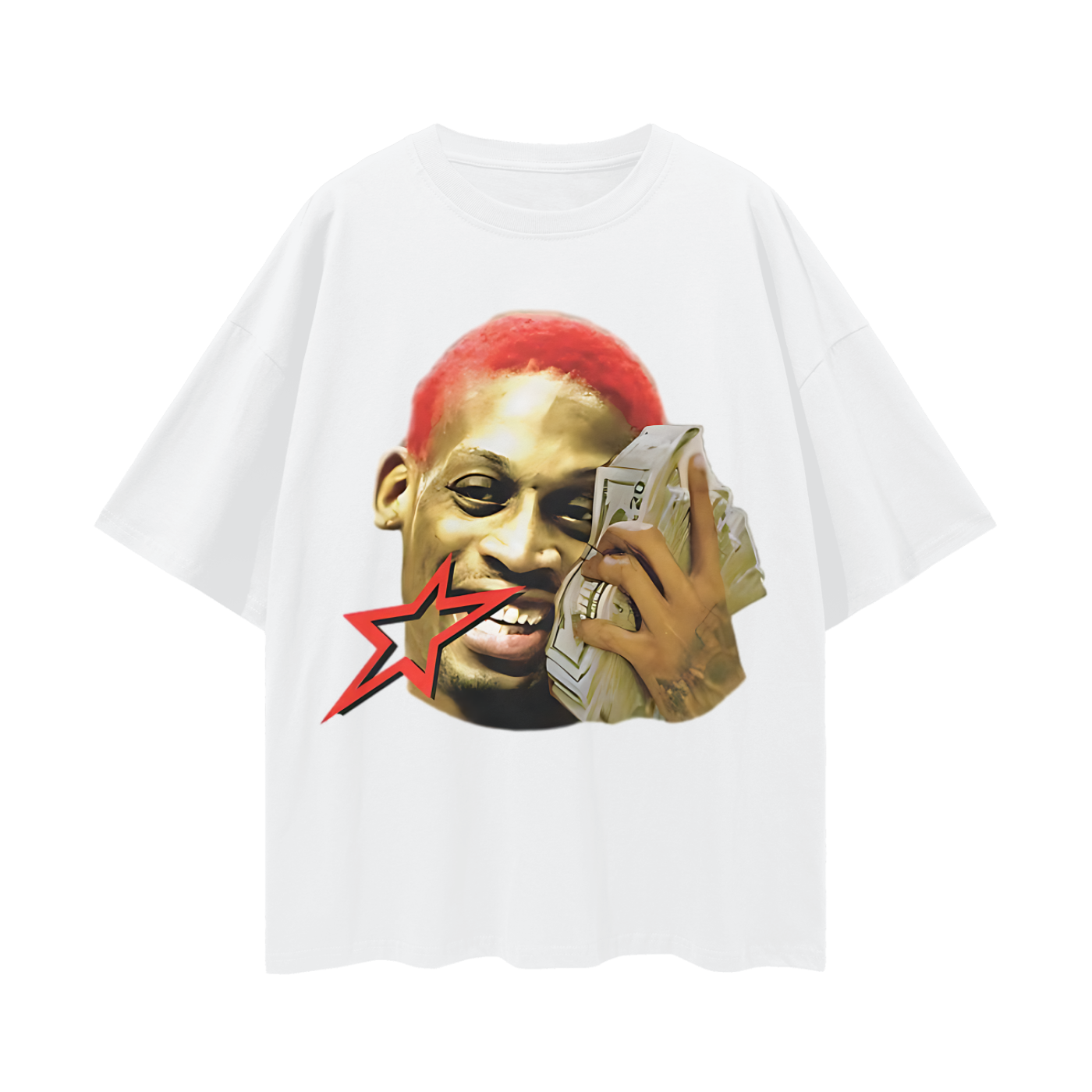 Vintage Like Dennis Rodman Money Graphic Oversized T Shirt