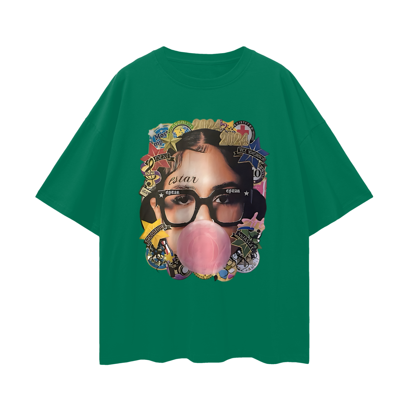 Vintage Like Big Face Y2K Graphic Oversized T Shirt