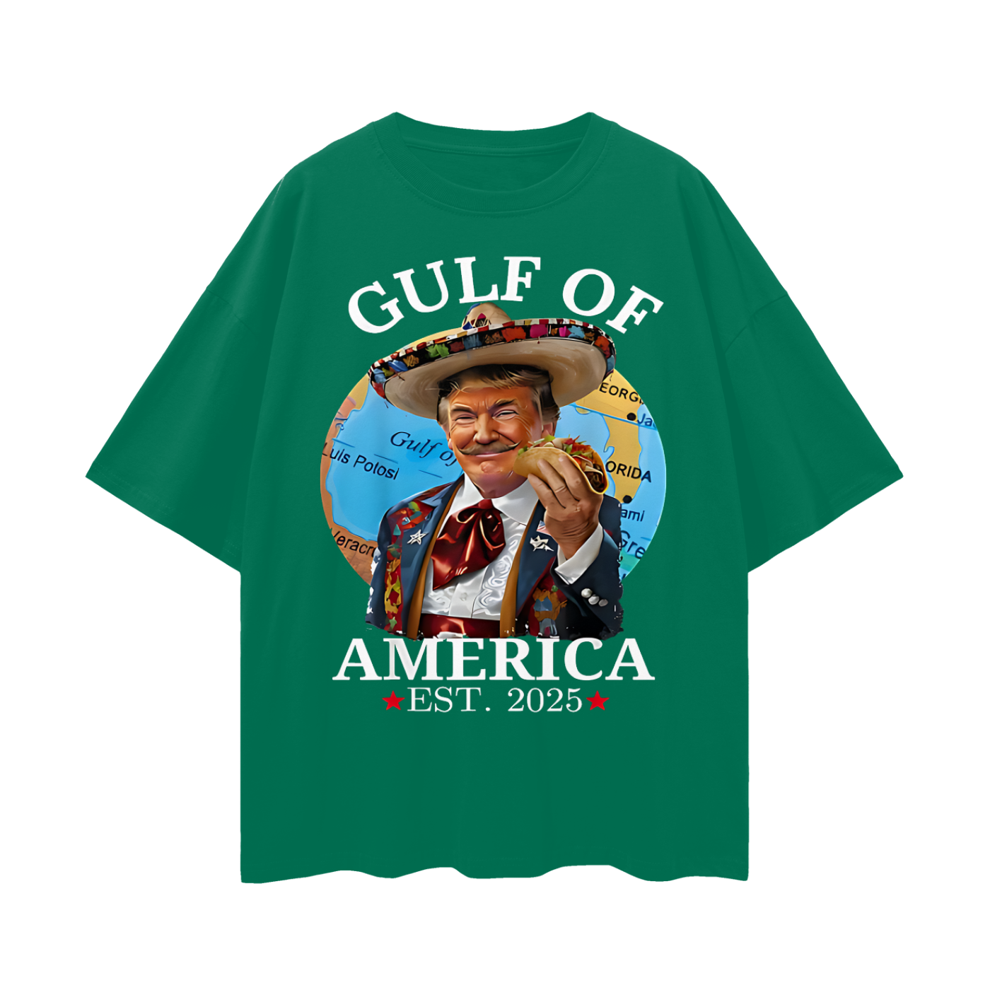 Funny Donald Trump Gulf Of America Graphic Oversized T Shirt