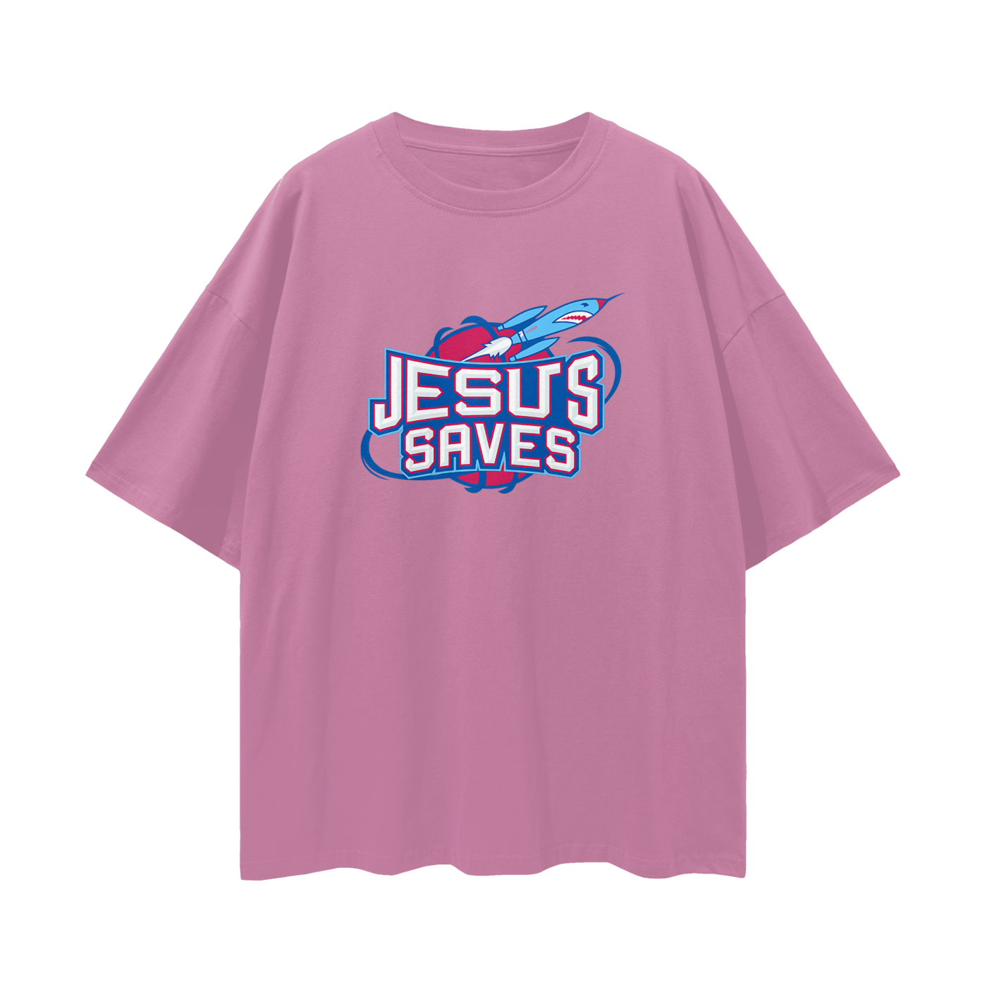Religious Jesus Saves Vintage Houston Rockets Like Graphic Oversized T Shirt