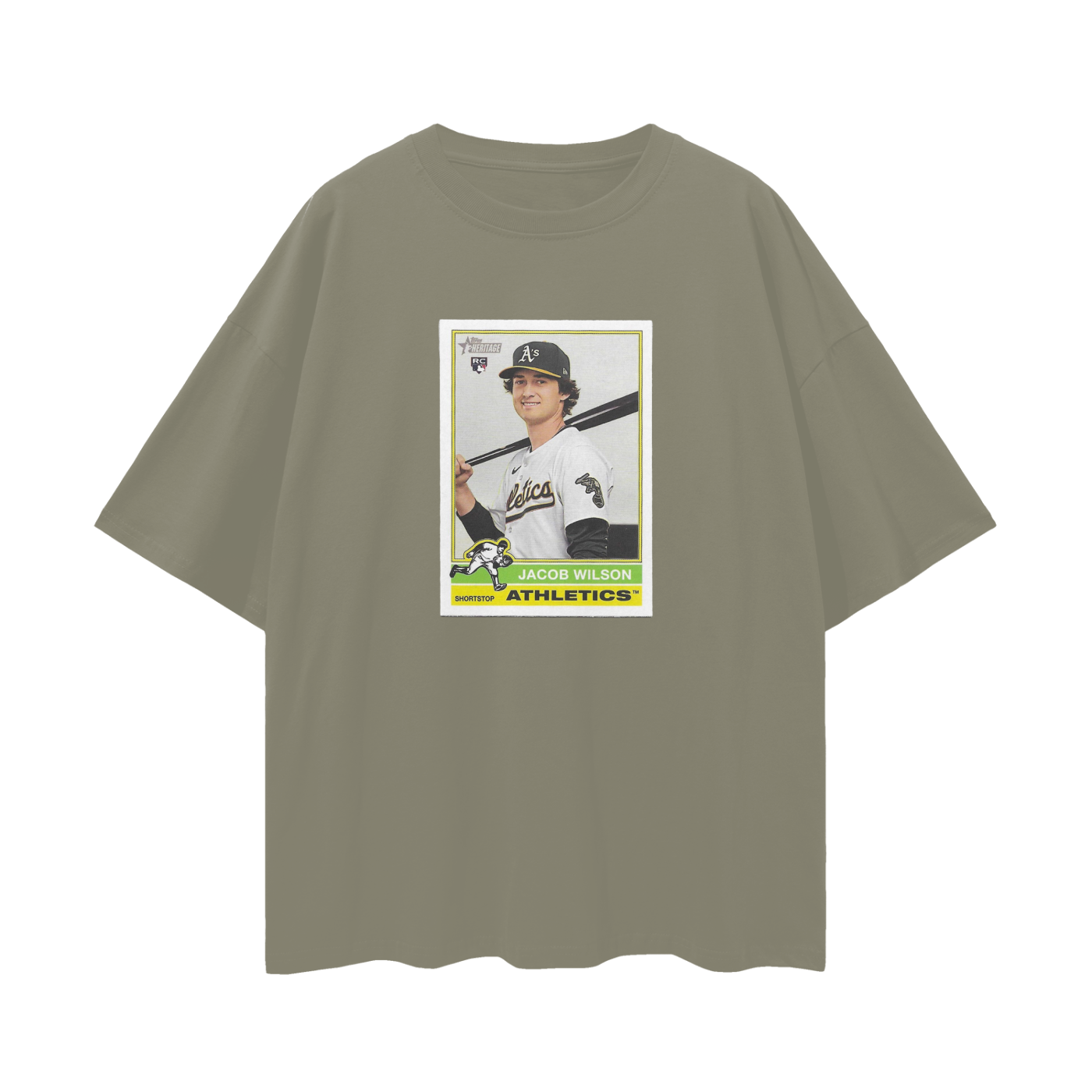 Jacob Wilson Athletics Rookie Card T Shirt Vintage Like Graphic Oversized T Shirt
