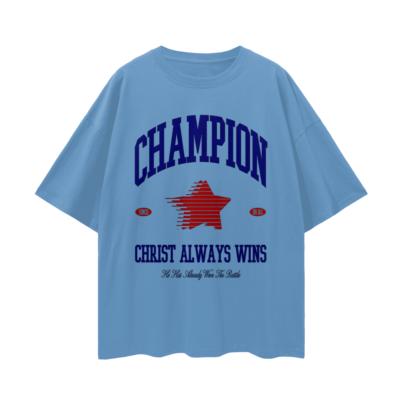 Religious Christ Always Wins 90s Y2K Vintage Like Graphic Oversized T Shirt