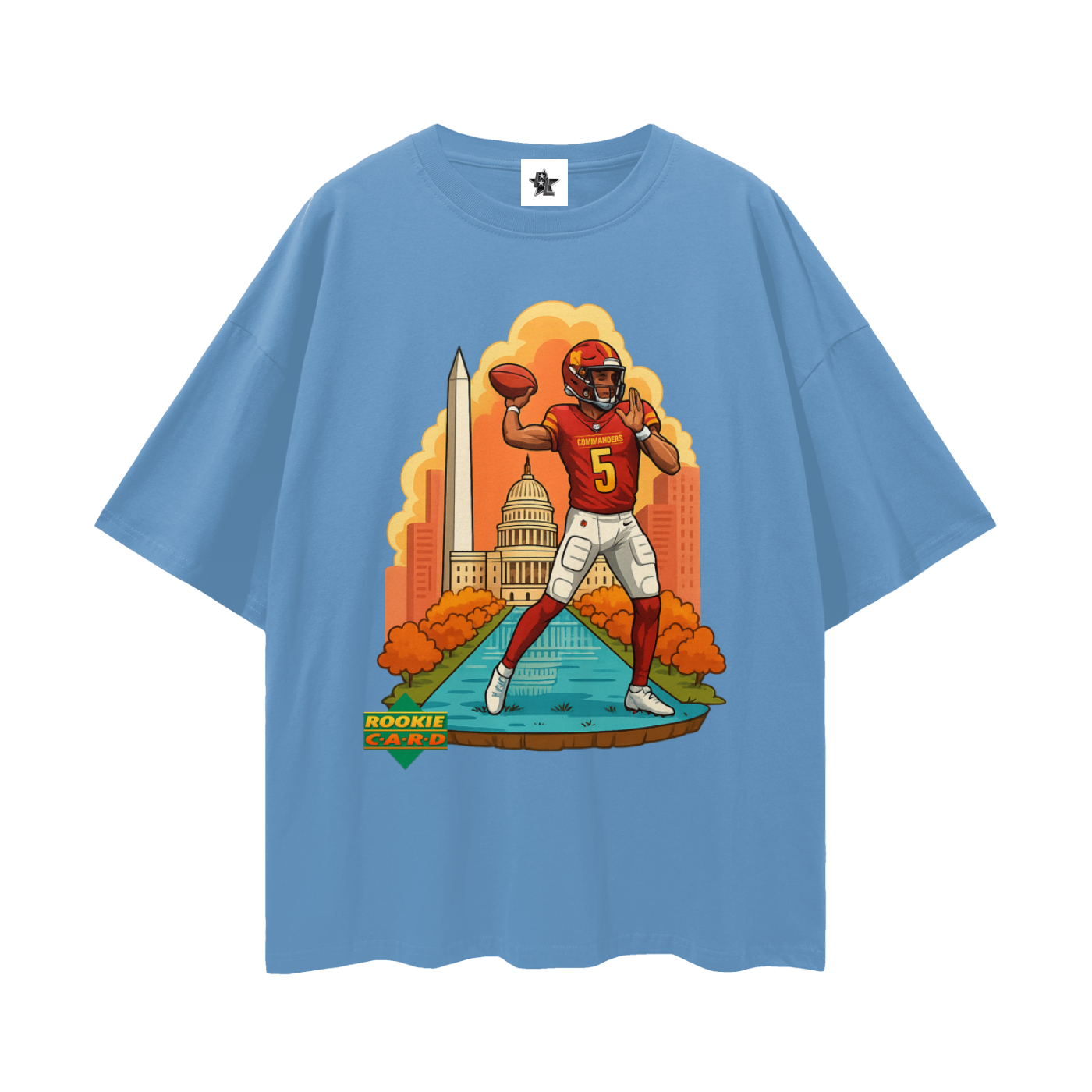 Vintage/Y2K Jayden Daniels Commanders Downtown Rookie Oversized T Shirt