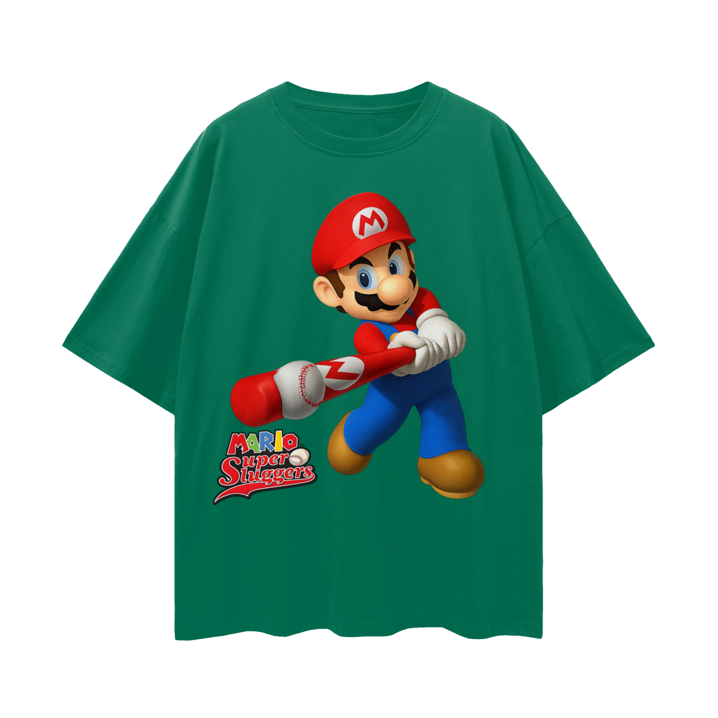 Vintage/Y2K Mario Super Sluggers Game Graphic T Shirt