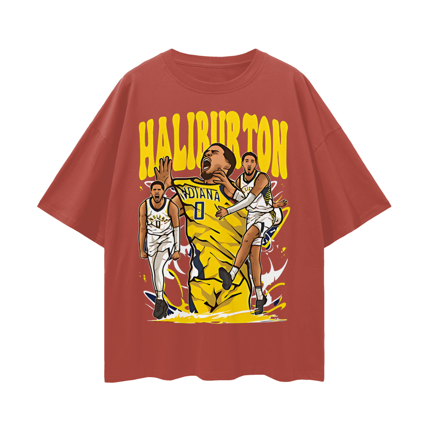Tyrese Haliburton Pacers 90s Y2K Vintage Like Graphic Oversized T Shirt