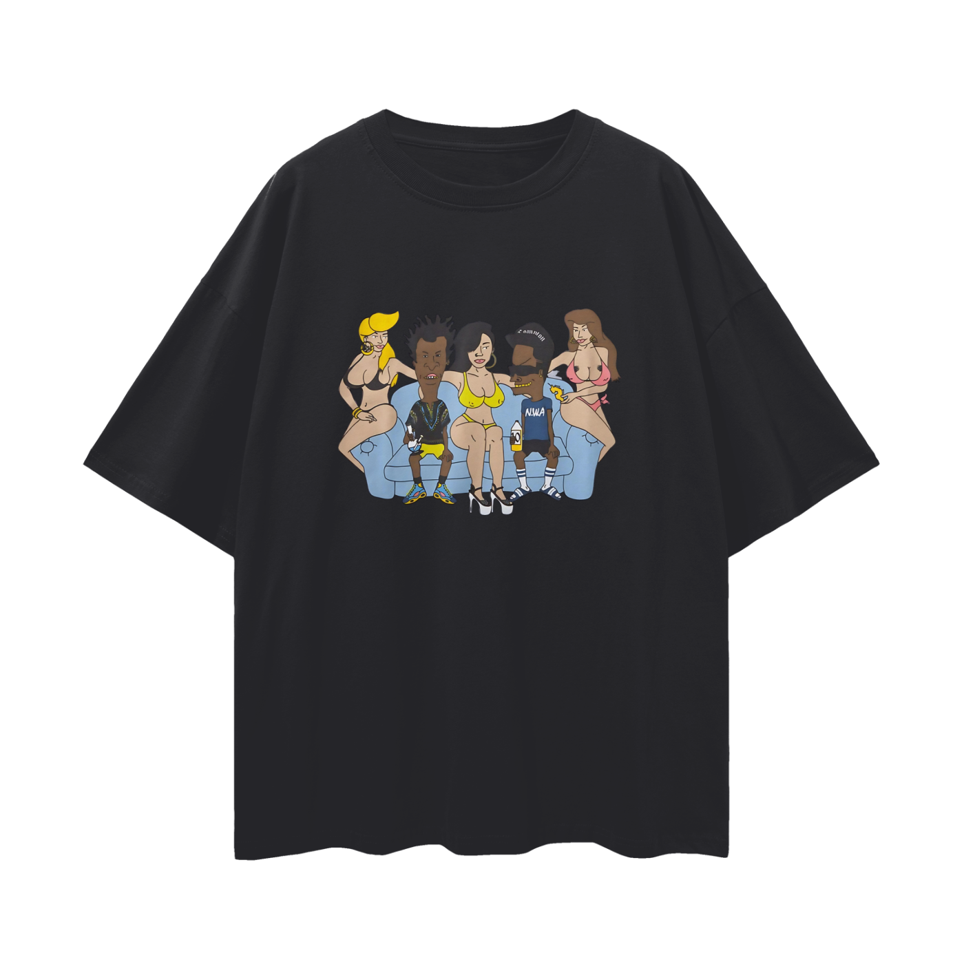 Vintage Like Beavis & Butthead Couch Funny Oversized T Shirt