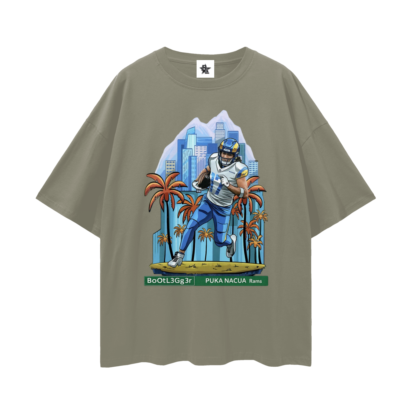 Vintage/Y2K Rams Puka Nacua Downtown Rookie Oversized T Shirt