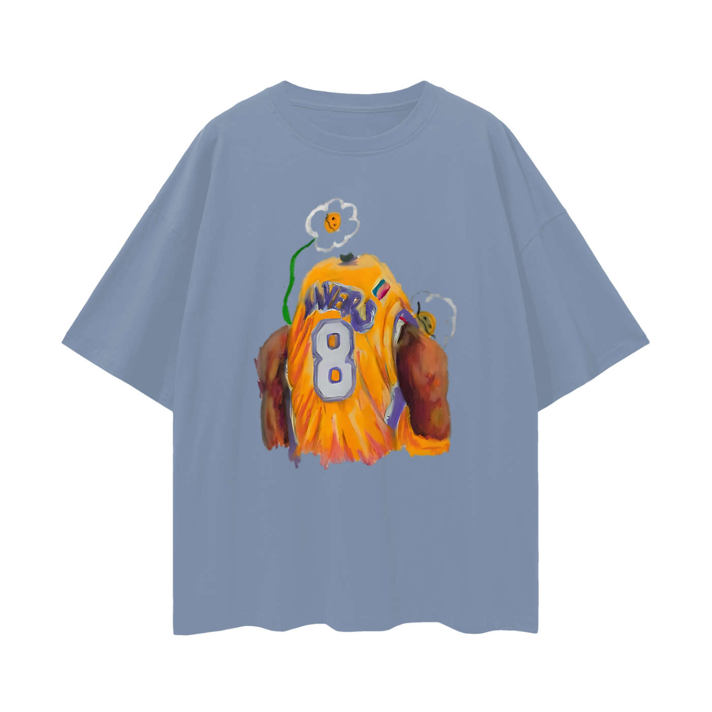 Kobe Bryant Painting 90s Y2K Vintage Like Graphic Oversized T Shirt