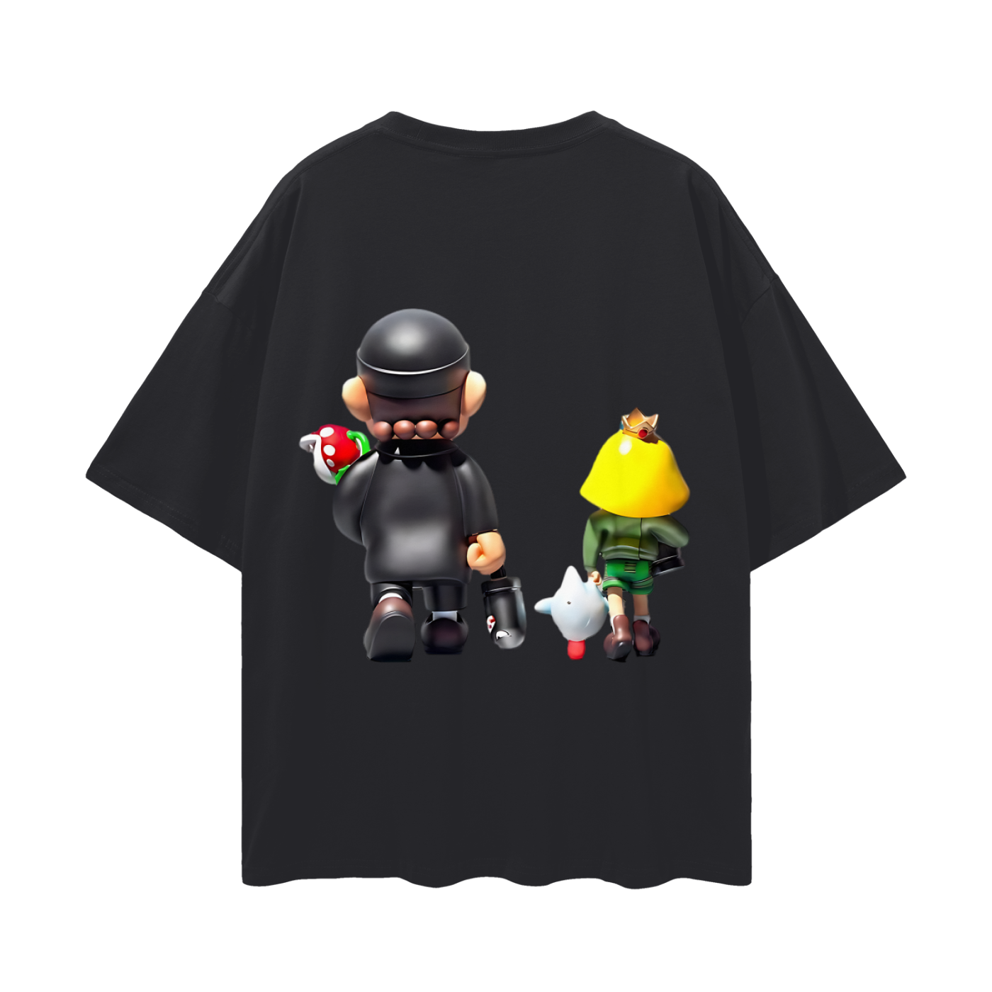 Vintage Like Super Mario Peach Leon Y2K Graphic Oversized T Shirt