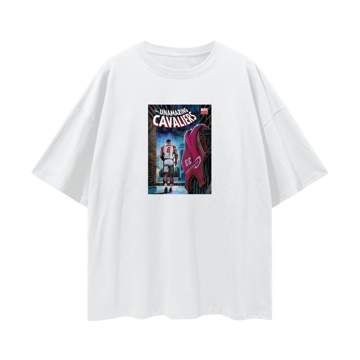 Lebron James Marvel Comic Cavaliers 90s Vintage Like Graphic Oversized T Shirt
