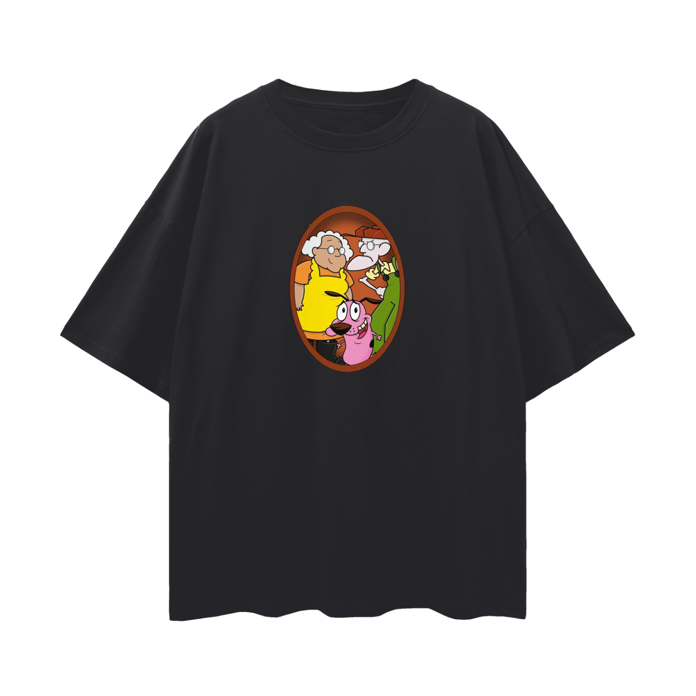 Vintage Like Courage The Cowardly Dog Graphic Oversized T Shirt