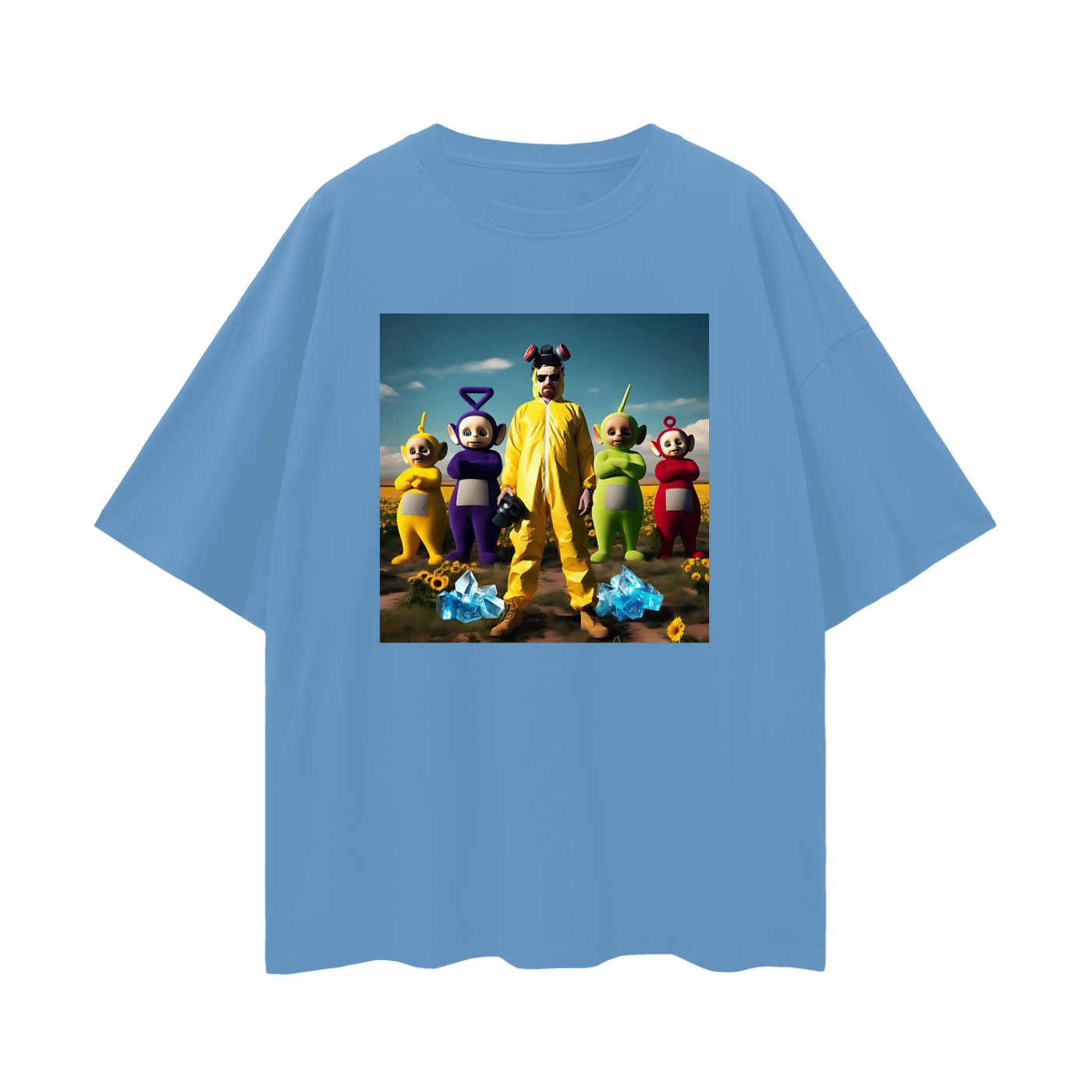 Funny Walter White Teletubbies Breaking Bad Graphic Oversized T Shirt