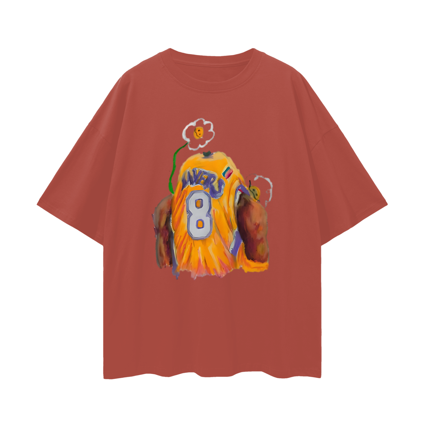Kobe Bryant Painting 90s Y2K Vintage Like Graphic Oversized T Shirt
