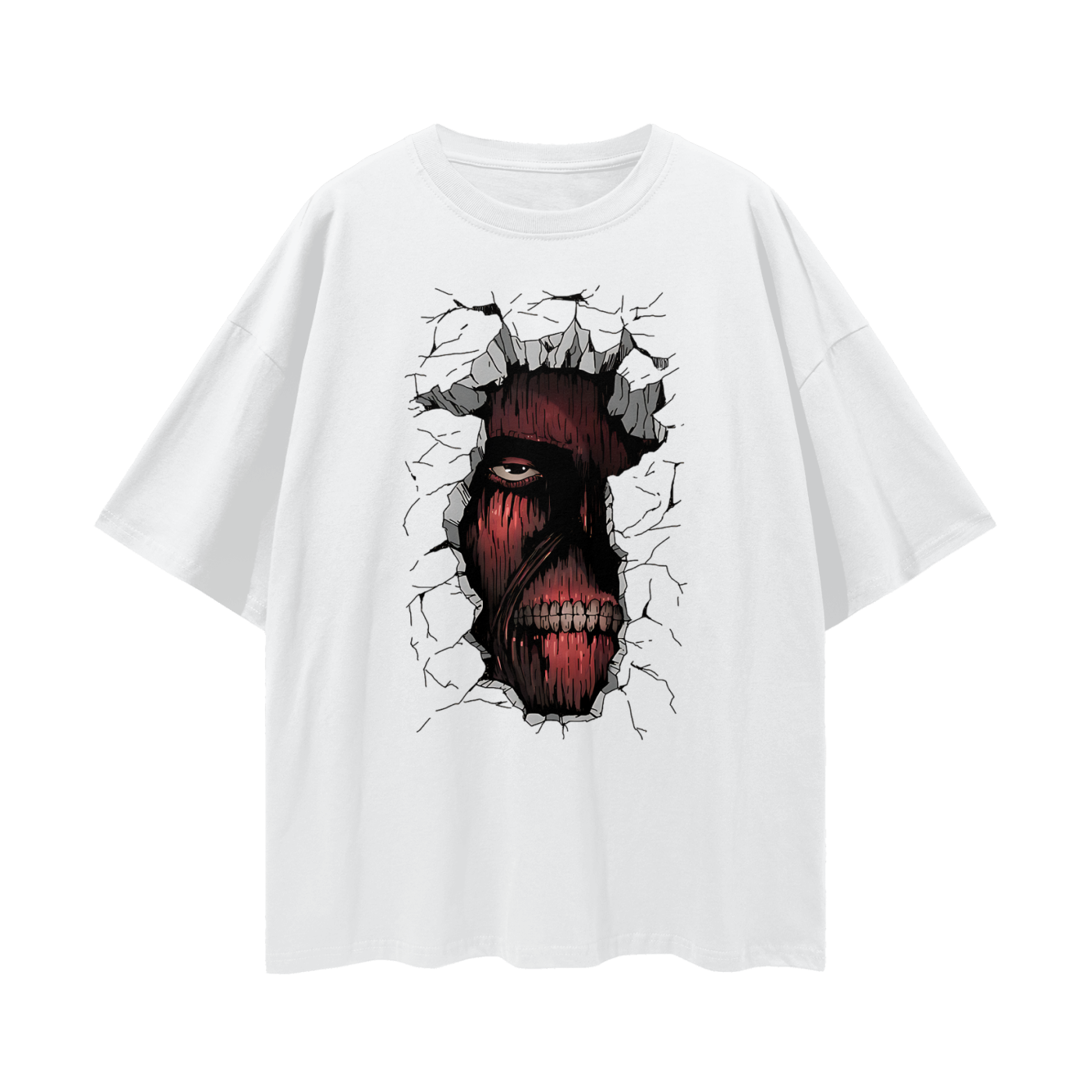 Vintage/Y2K Attack On Titans Anime Graphic Oversized T Shirt