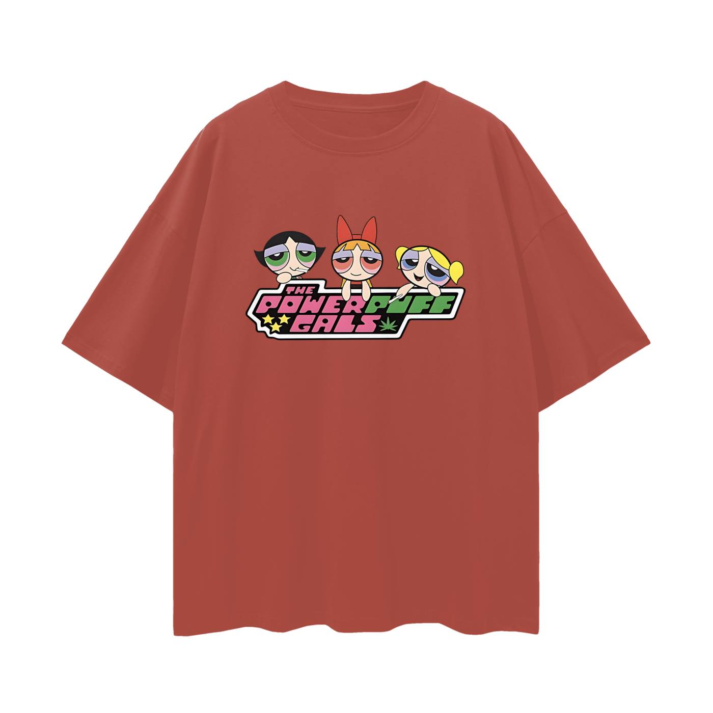 Funny Powe Puff Girls Parody Y2K Vintage Like Graphic Oversized T Shirt