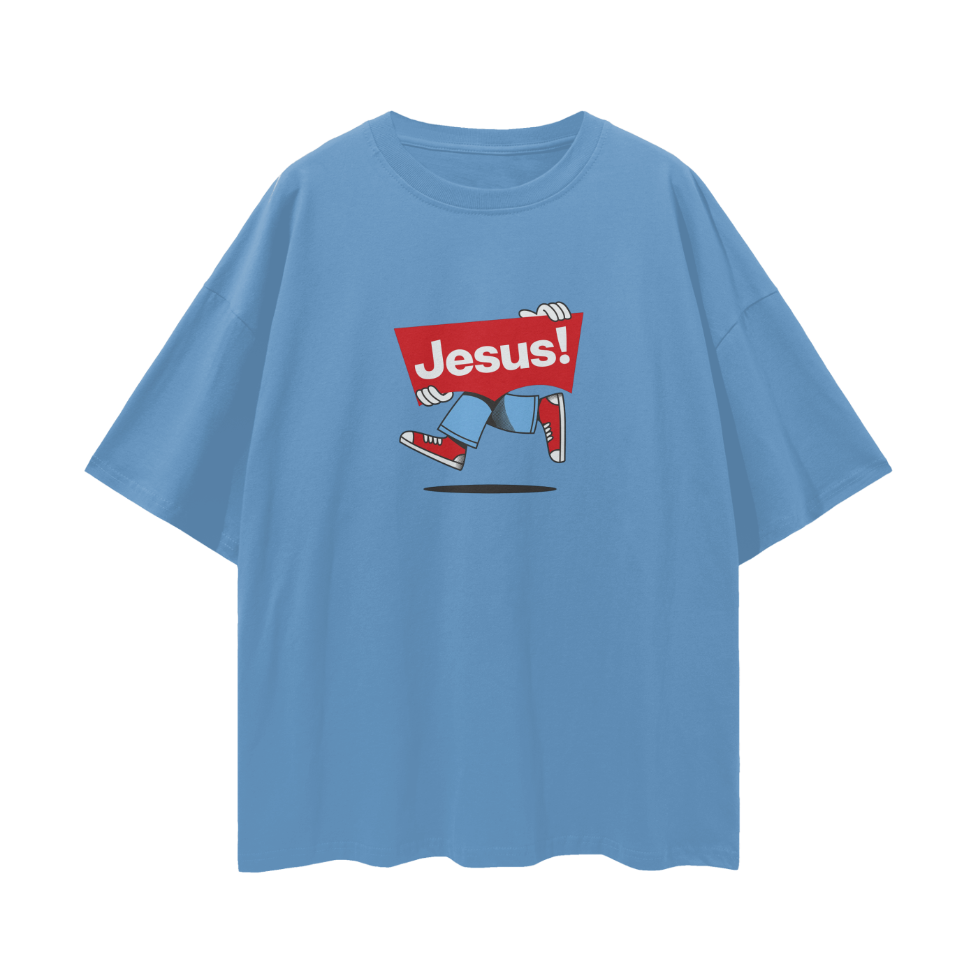 Religious Jesus Vintage Levi's Logo Like Graphic Oversized T Shirt