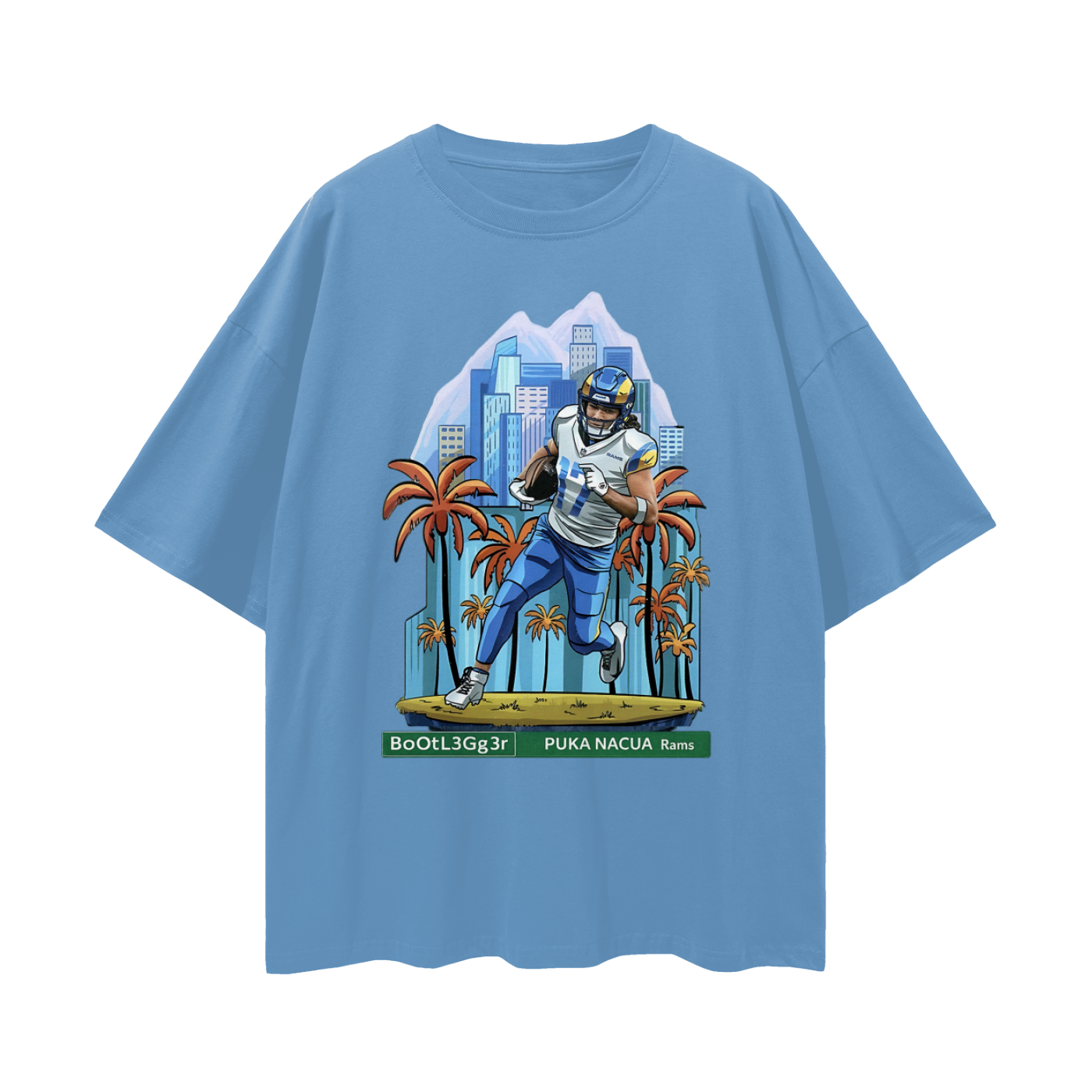 Vintage/Y2K Rams Puka Nacua Downtown Rookie Oversized T Shirt