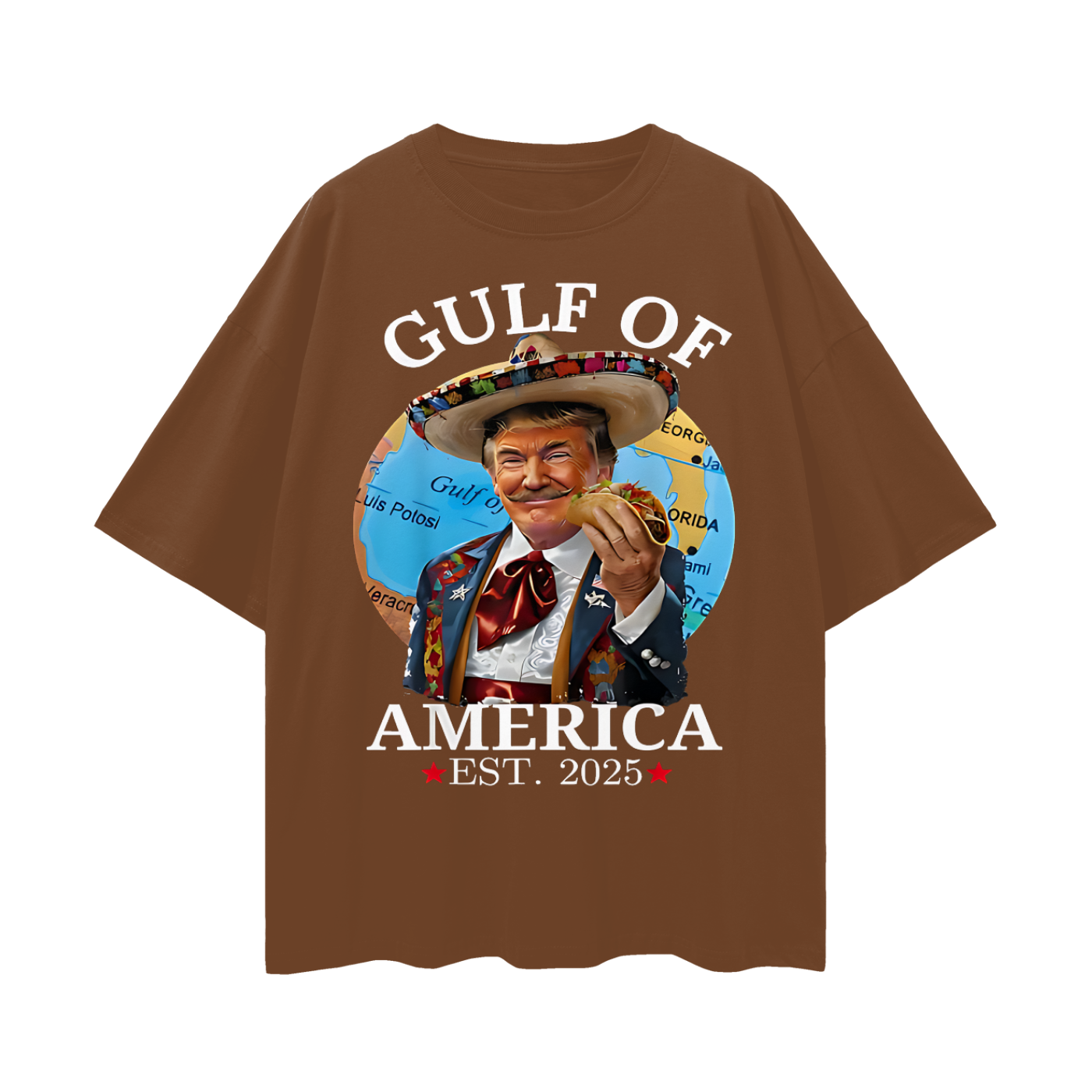 Funny Donald Trump Gulf Of America Graphic Oversized T Shirt