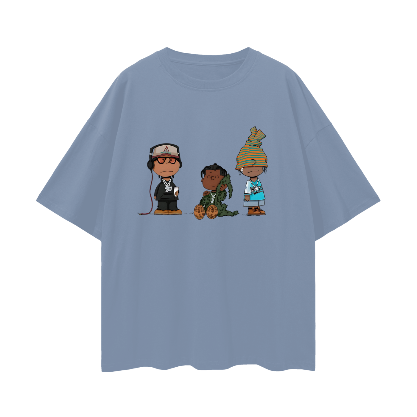 Concrete Boys Cartoon Y2K Vintage Like Graphic Oversized T Shirt