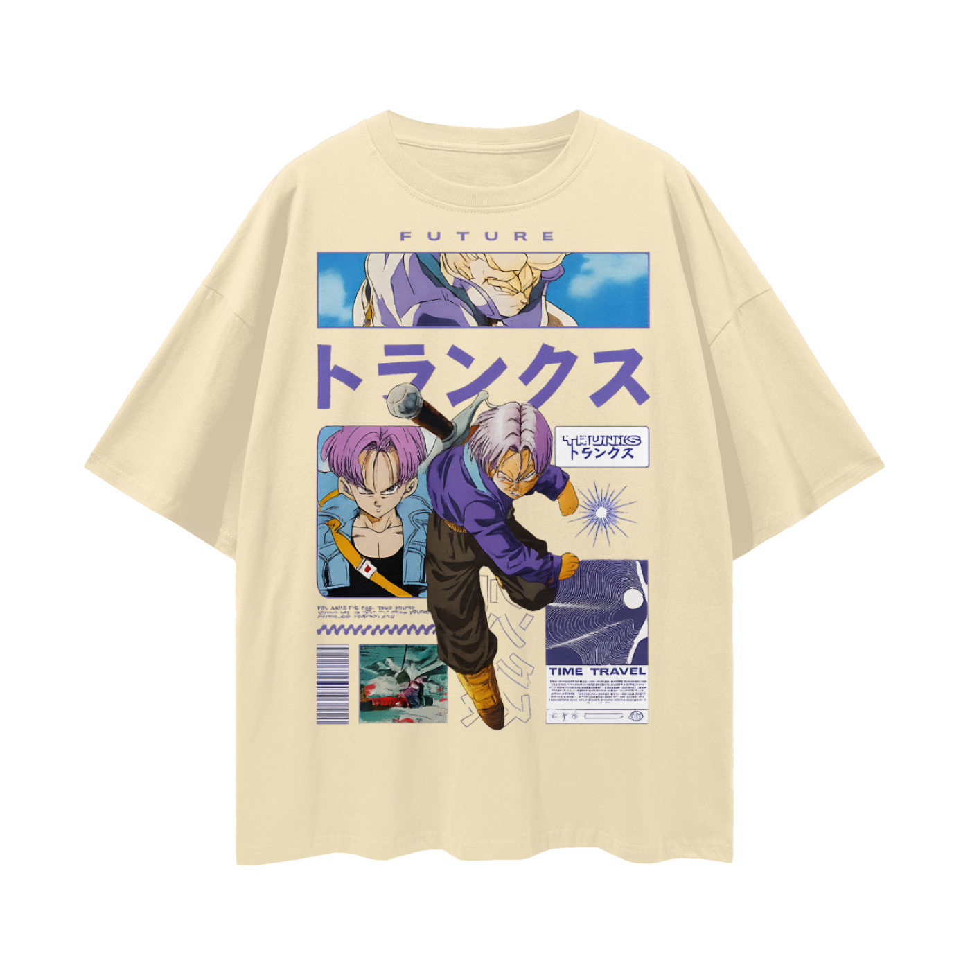 Vintage/Y2K Future Trunks Anime Character Oversized T Shirt