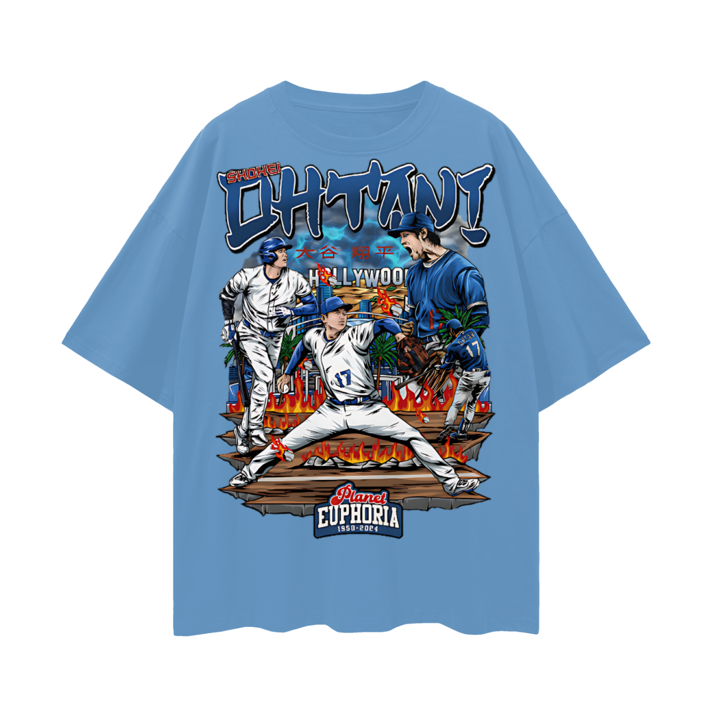 Shohei Otani Dodgers PE MLB Baseball Vintage Like Graphic Oversized T Shirt